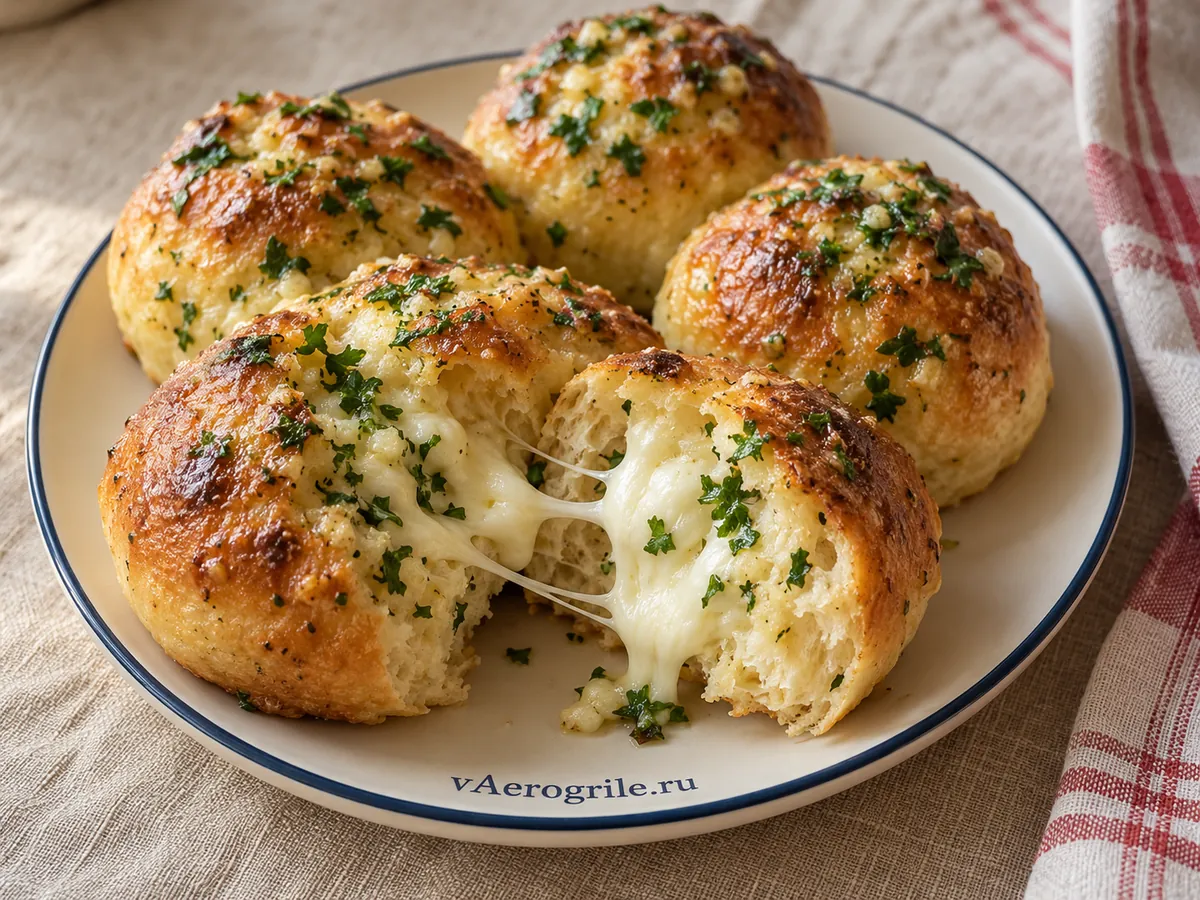 Булочки с моцареллой и чесноком