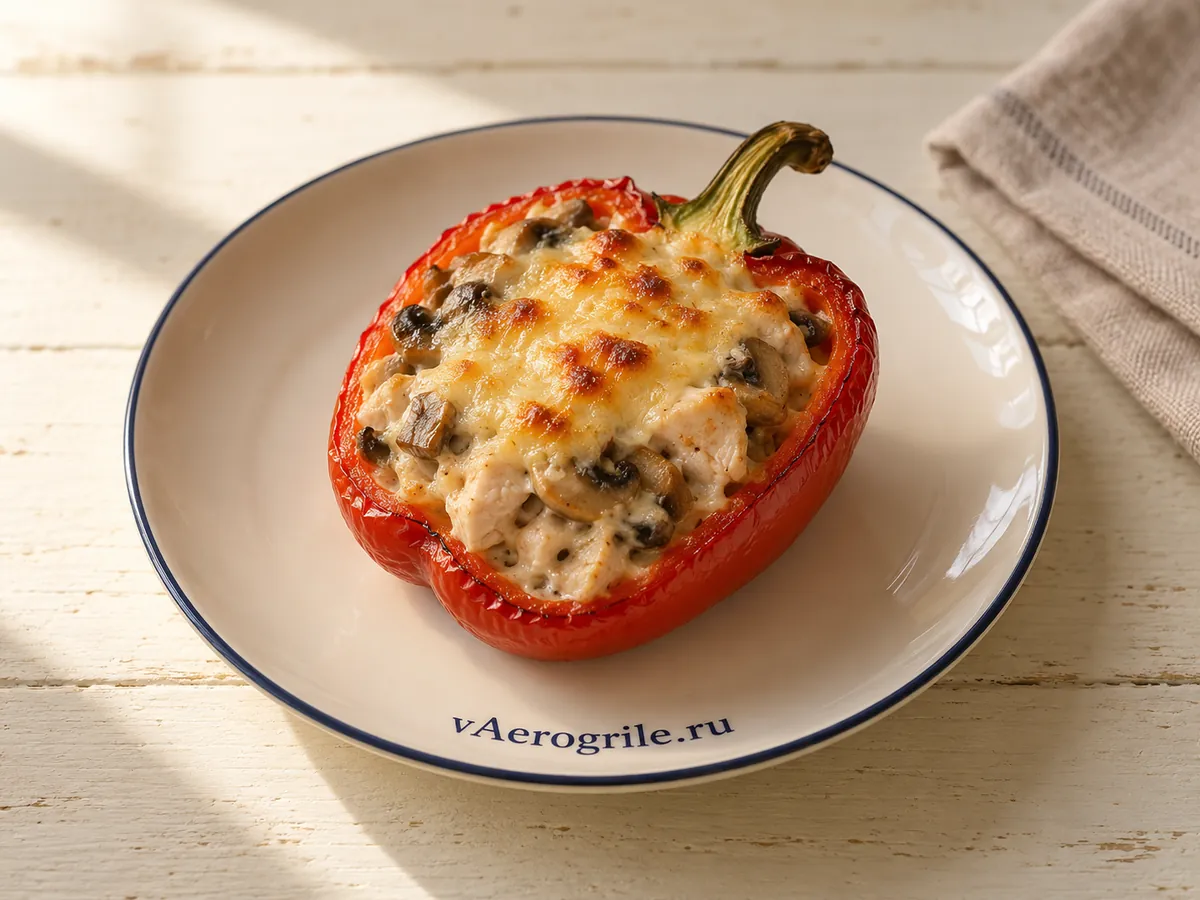 Жюльен в перчиках с курицей и грибами