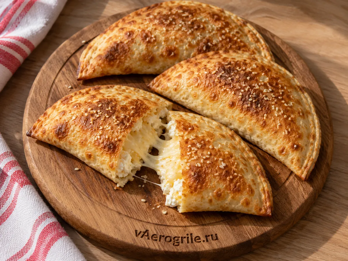 Чебуреки с творогом и сыром из тортильи