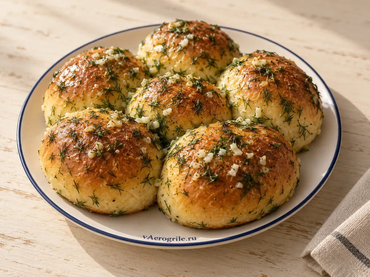 Пампушки с чесноком и укропом