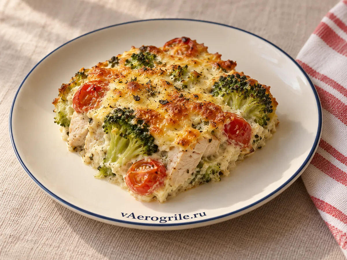 Макаронные гнезда с куриным фаршем