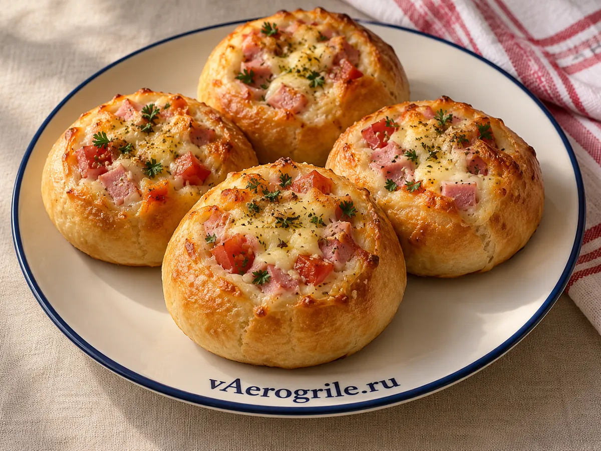 Булочки с ветчиной и сыром