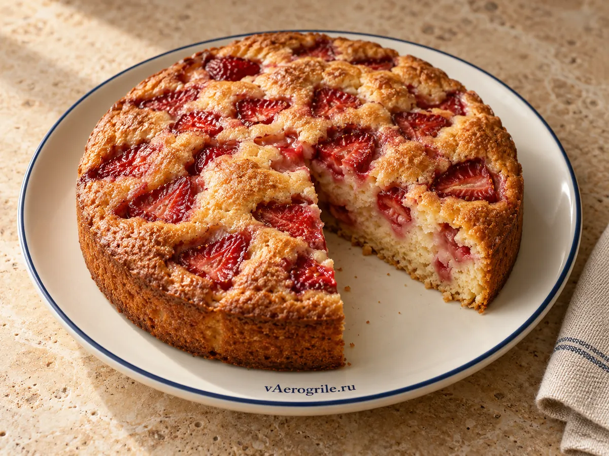 Пирог с клубникой