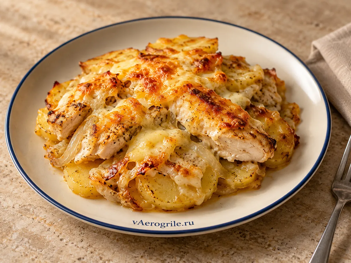 Куриная грудка с картошкой