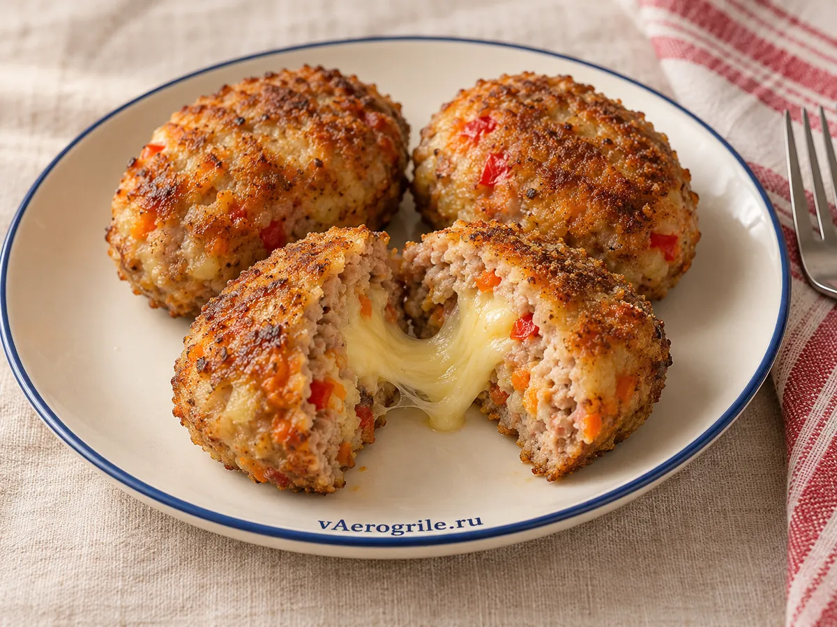Котлеты из фарша с овощами