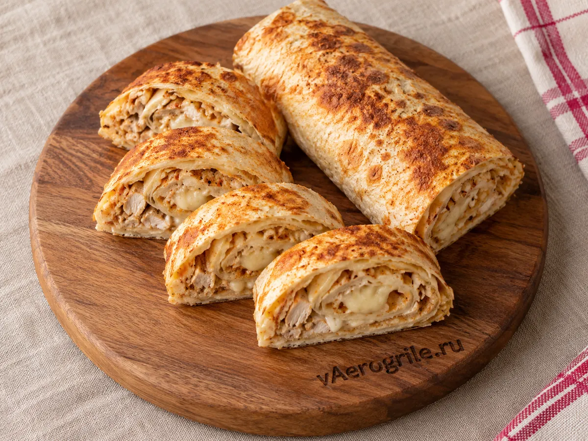 Рулет из лаваша с курицей