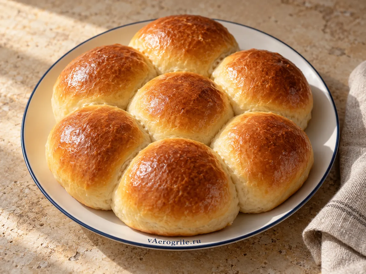 Сдобные булочки на молоке с маслом