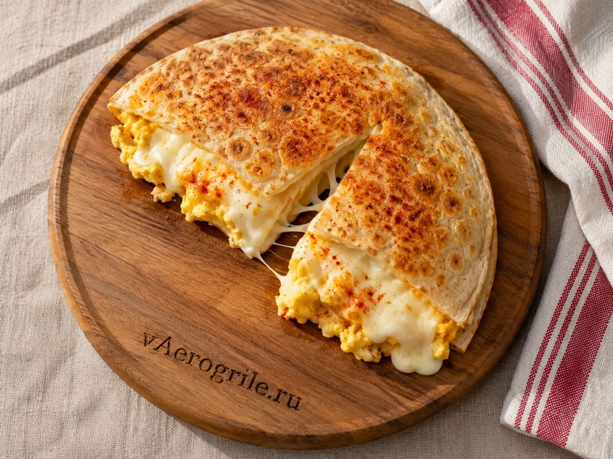 Тортилья с яйцом и моцареллой