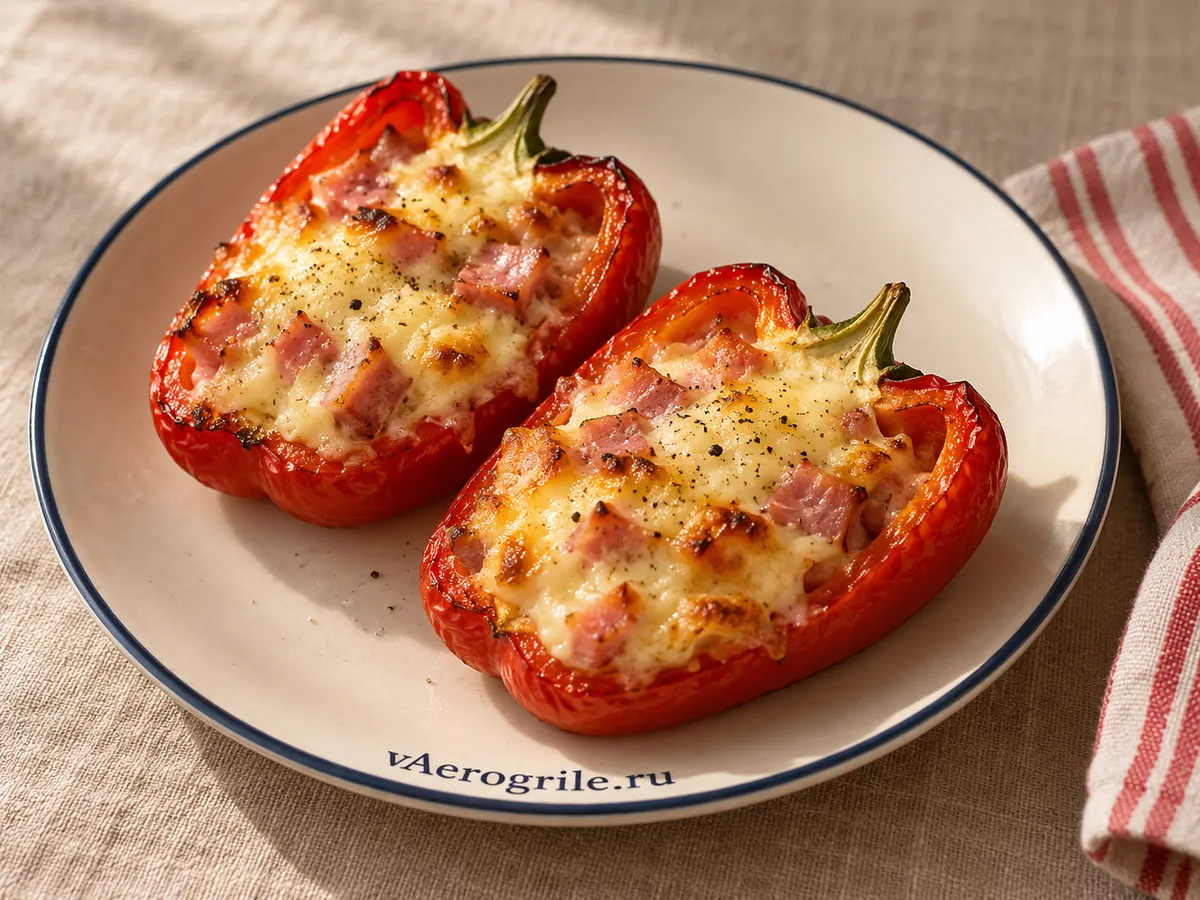 Перцы с ветчиной и сыром