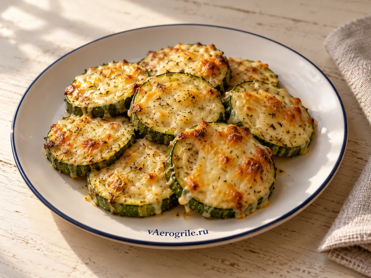 Кабачки с сыром и чесноком
